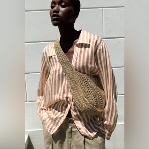 Zara sparkly woven tote